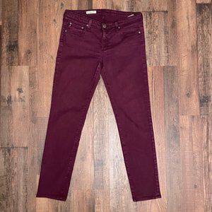 AG The Stevie Ankle Slim-Straight Leg Colored Denim